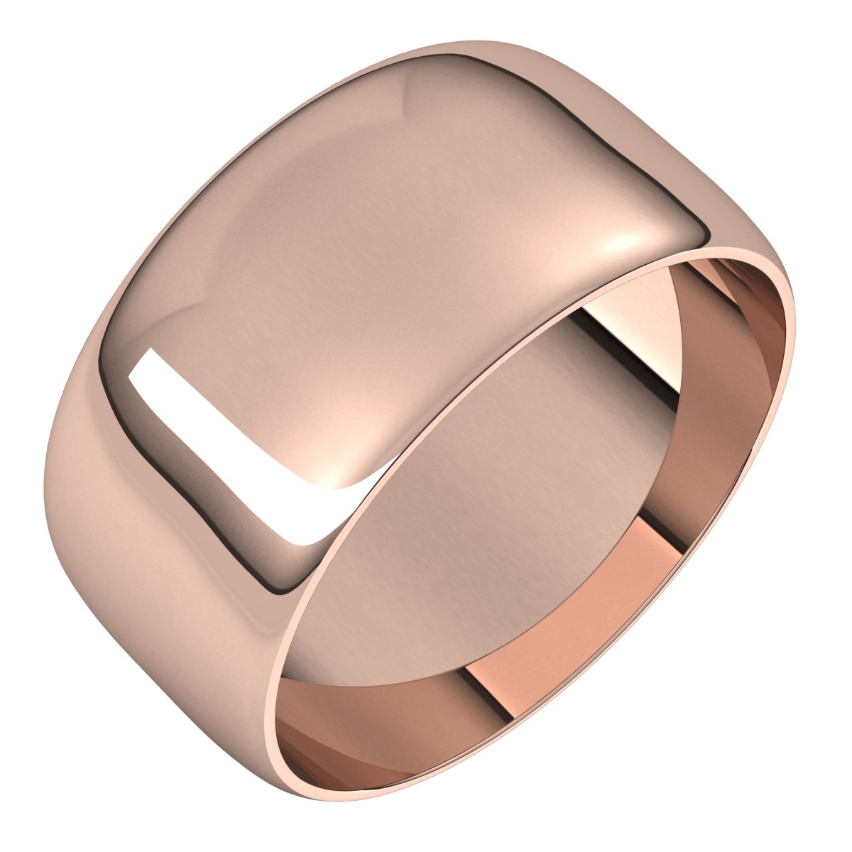 10K Rose 9 mm Half Round Ultra-Light Band Size 4