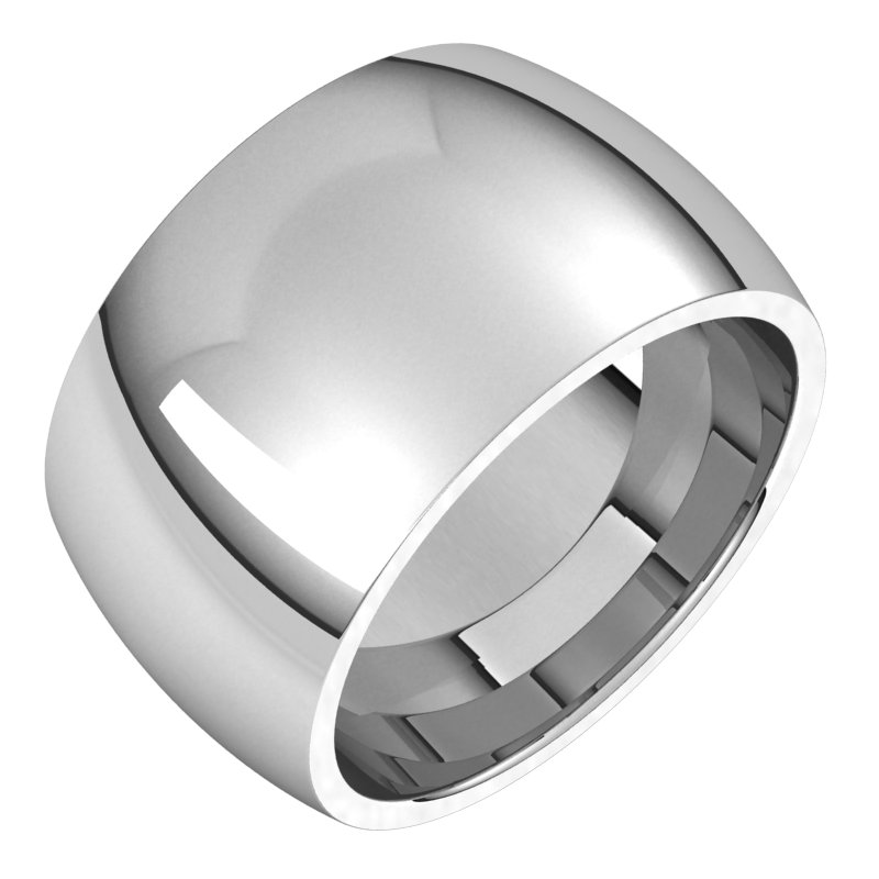 Continuum Sterling Silver 12 mm Half Round Comfort Fit Band Size 10.5 Ref 4892000