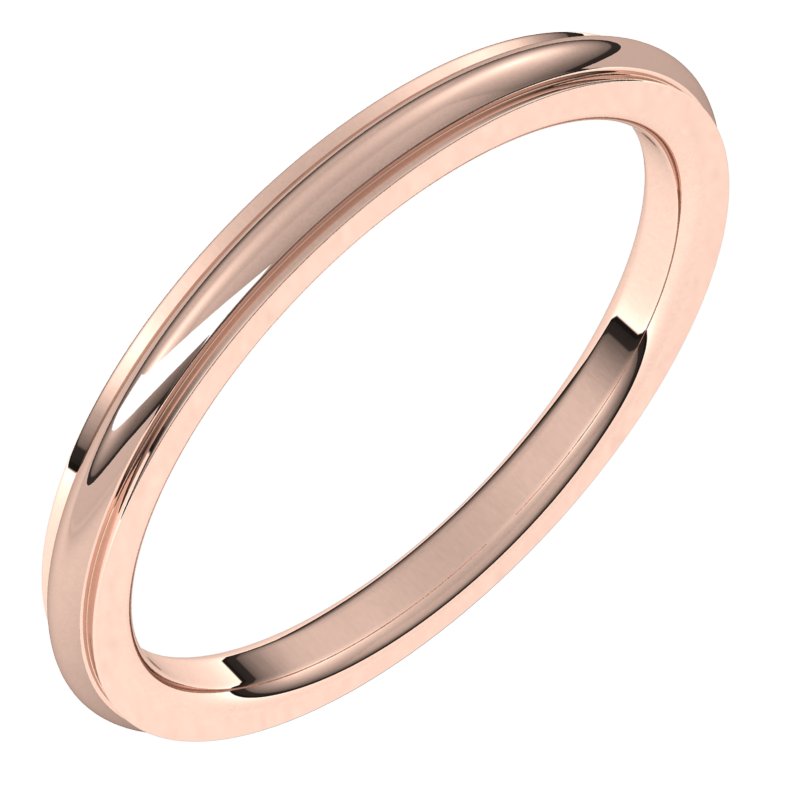 14K Rose 2 mm Comfort Fit Edge Band Size 9 Ref 14782406