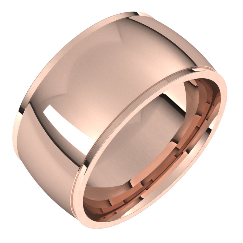 14K Rose 10 mm Comfort Fit Edge Band Size 12 Ref 16994994