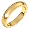 14K Yellow 4 mm Half Round Comfort Fit Heavy Band Size 10.5 Ref 289996