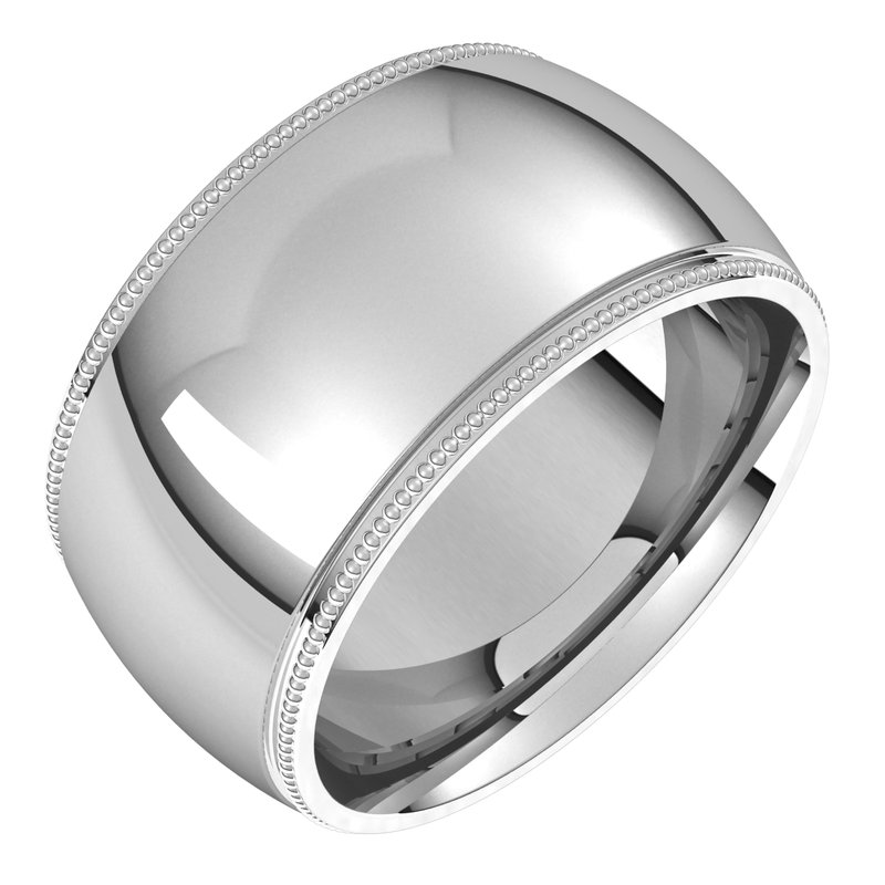 Milgrain Comfort-Fit Half Round Band