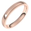 10K Rose 3 mm Rope Half Round Comfort Fit Band Size 10.5 Ref 16140007