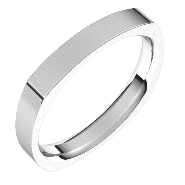 Platinum 3 mm Square Comfort Fit Band Size 11.5 Ref 1818089