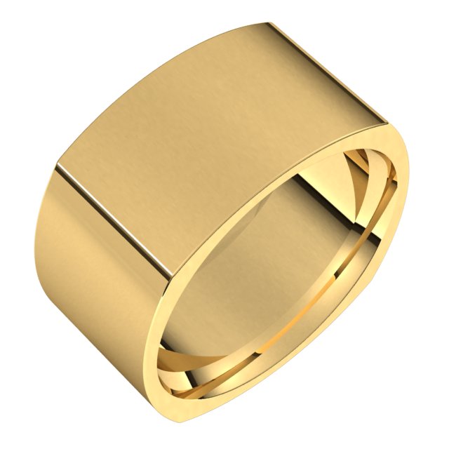 14K Yellow 10 mm Square Comfort Fit Band Size 8.5 Ref 14695421