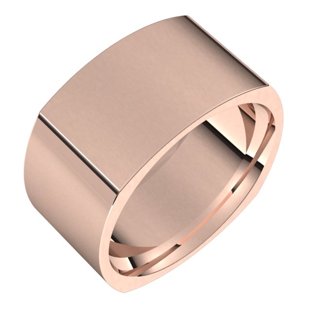 10K Rose 10 mm Square Comfort Fit Band Size 4