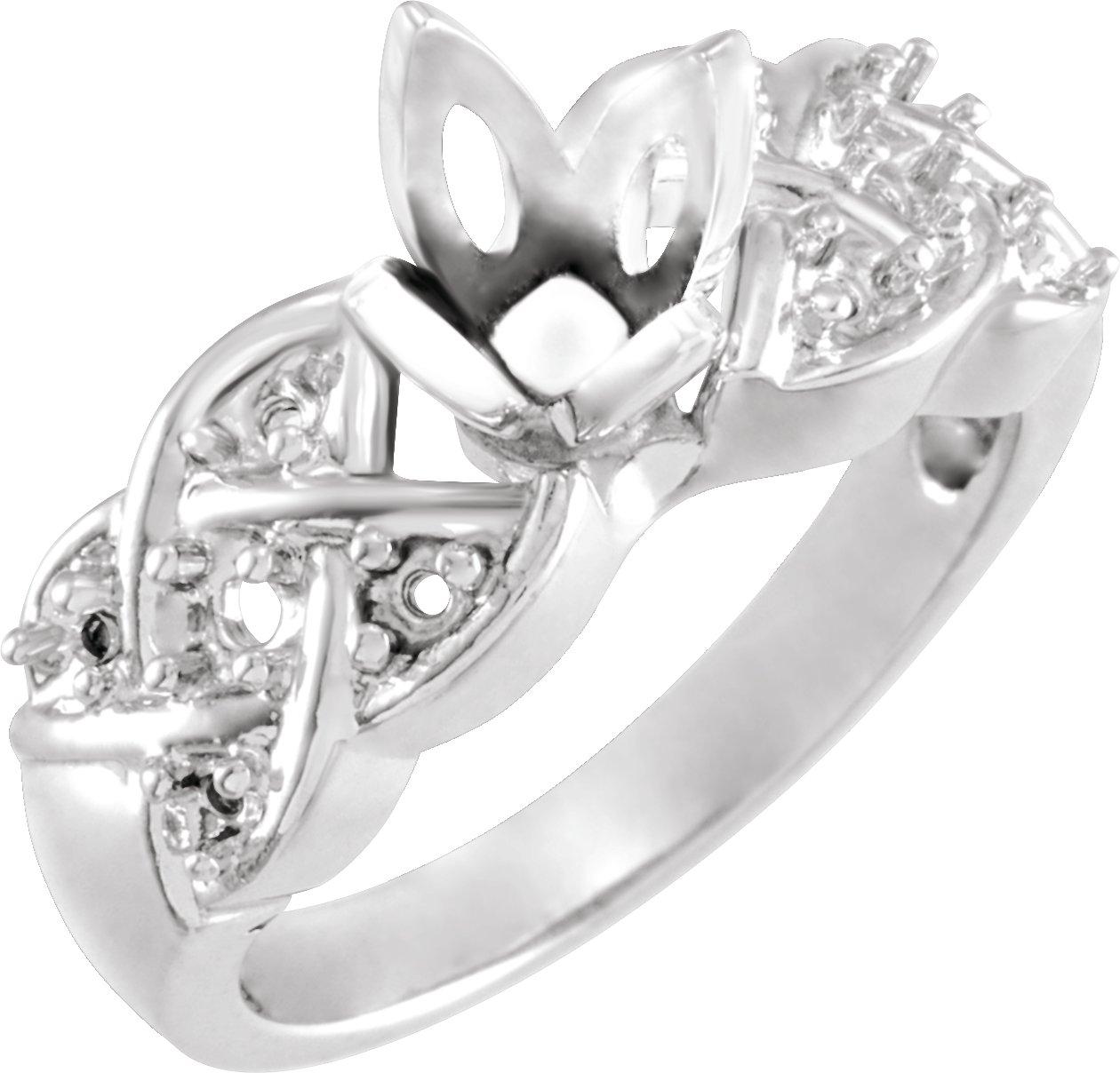 Accented Tulipset® Woven Engagement Ring or Band