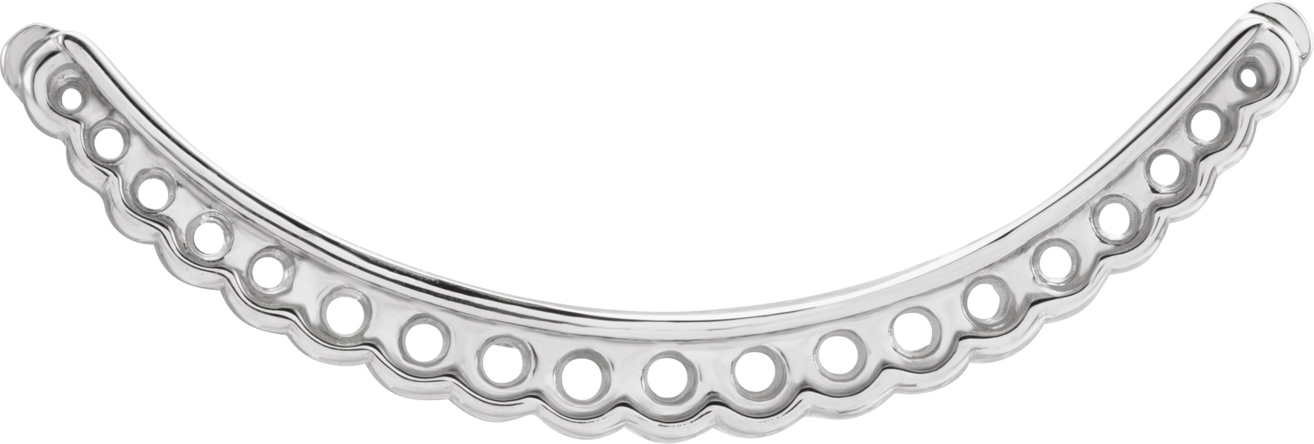 Channel-Set Curved Bar Necklace Center