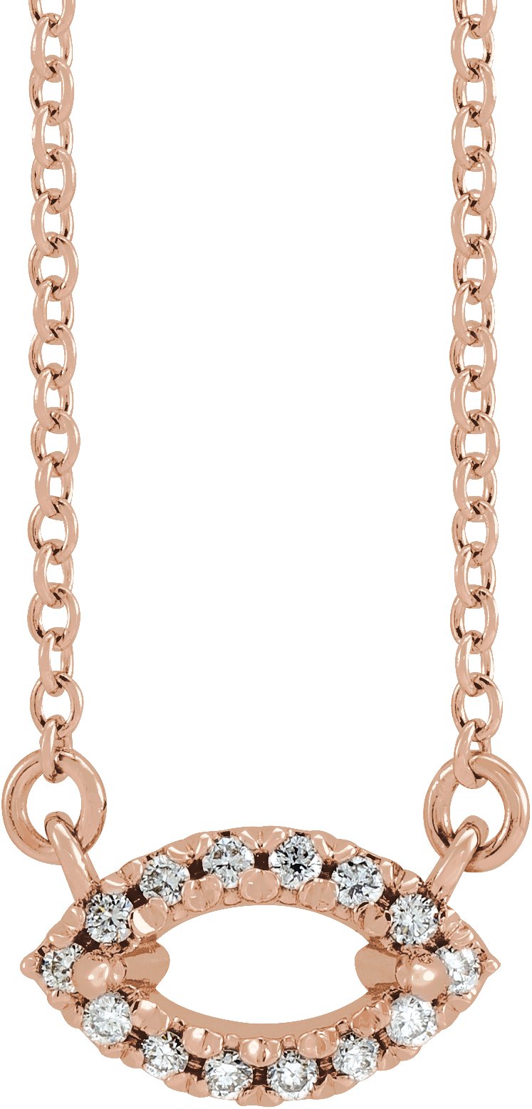 French-Set Halo-Style Necklace or Center