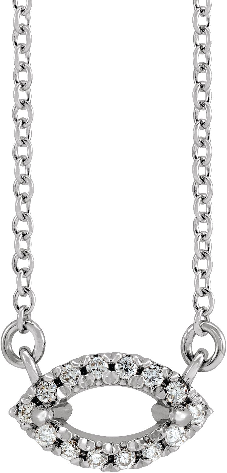 French-Set Halo-Style Necklace or Center