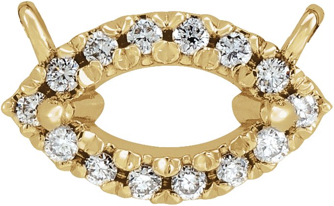 French-Set Halo-Style Necklace or Center