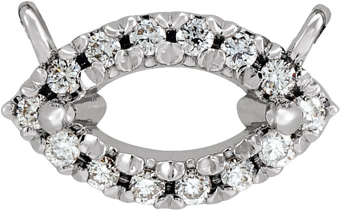 French-Set Halo-Style Necklace or Center