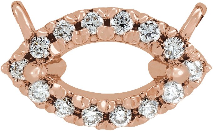 French-Set Halo-Style Necklace or Center