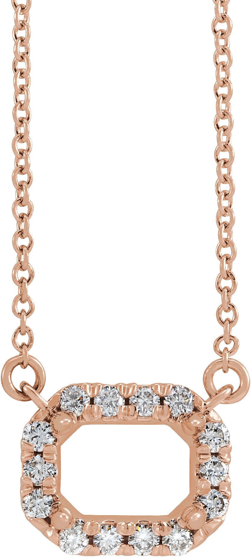 French-Set Halo-Style Necklace or Center