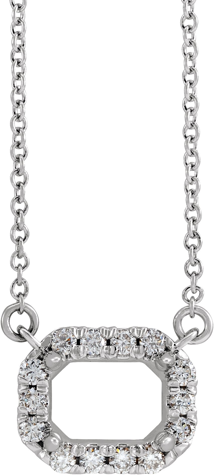 French-Set Halo-Style Necklace or Center