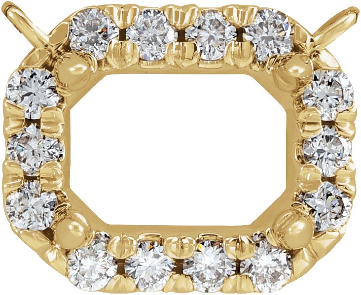 French-Set Halo-Style Necklace or Center
