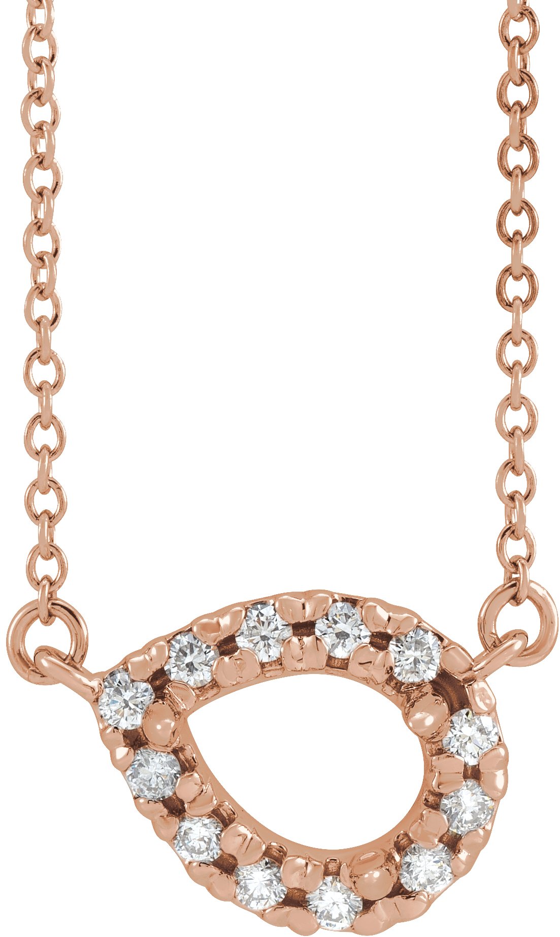 French-Set Halo-Style Necklace or Center