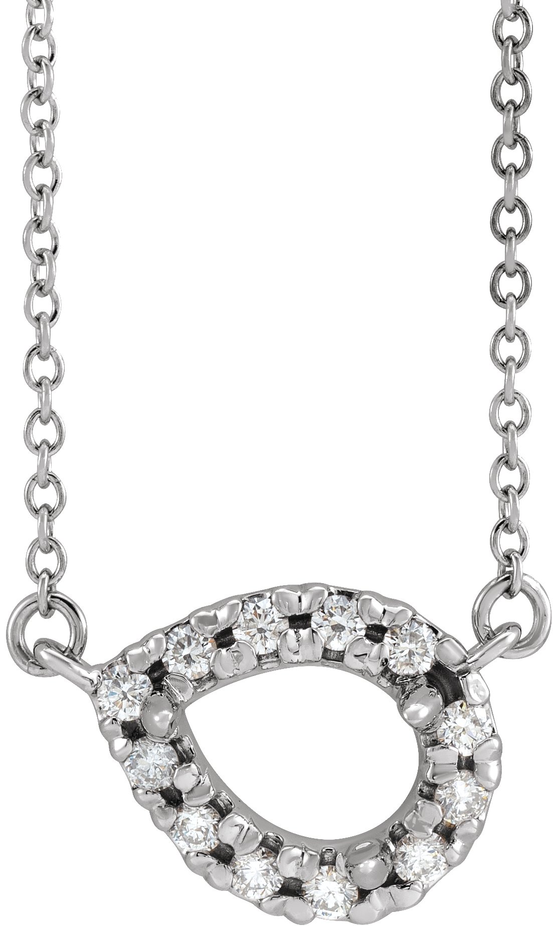 French-Set Halo-Style Necklace or Center