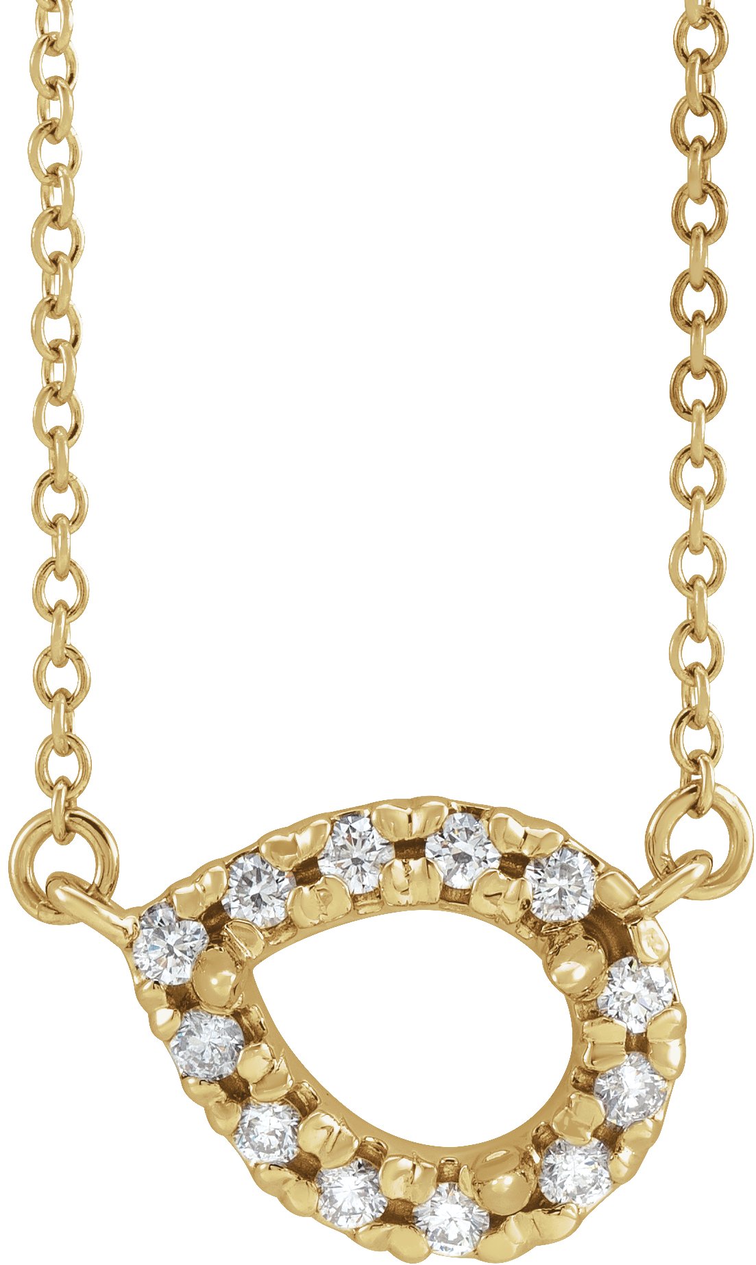 French-Set Halo-Style Necklace or Center
