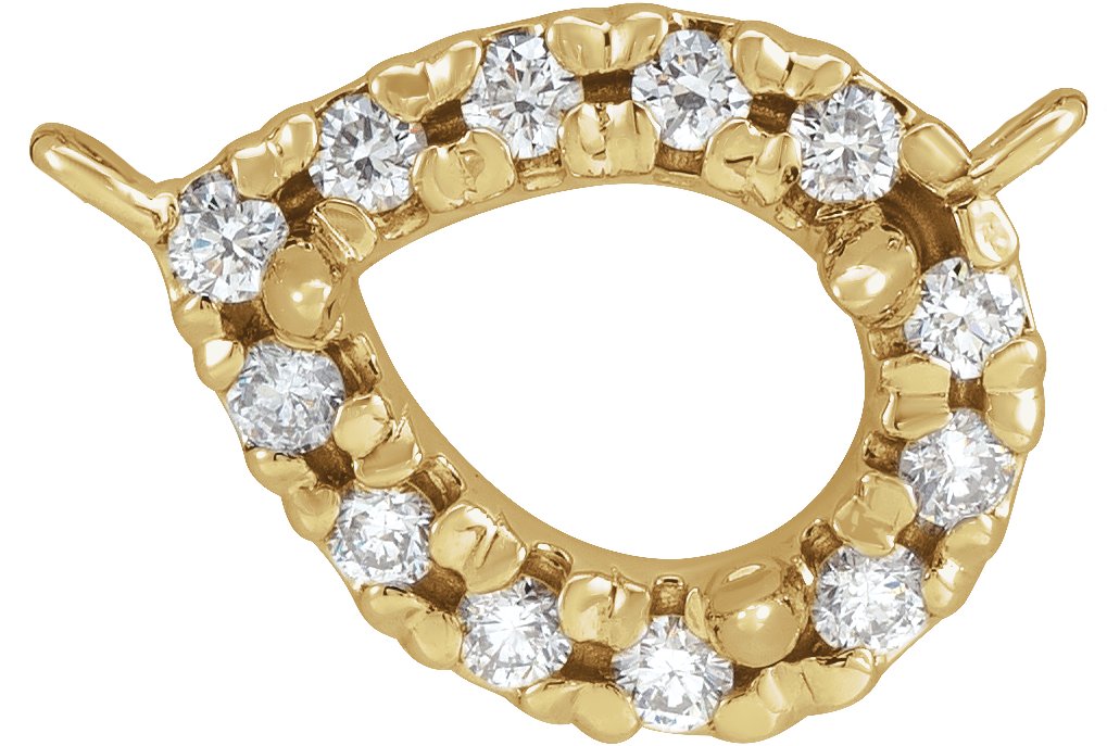 French-Set Halo-Style Necklace or Center