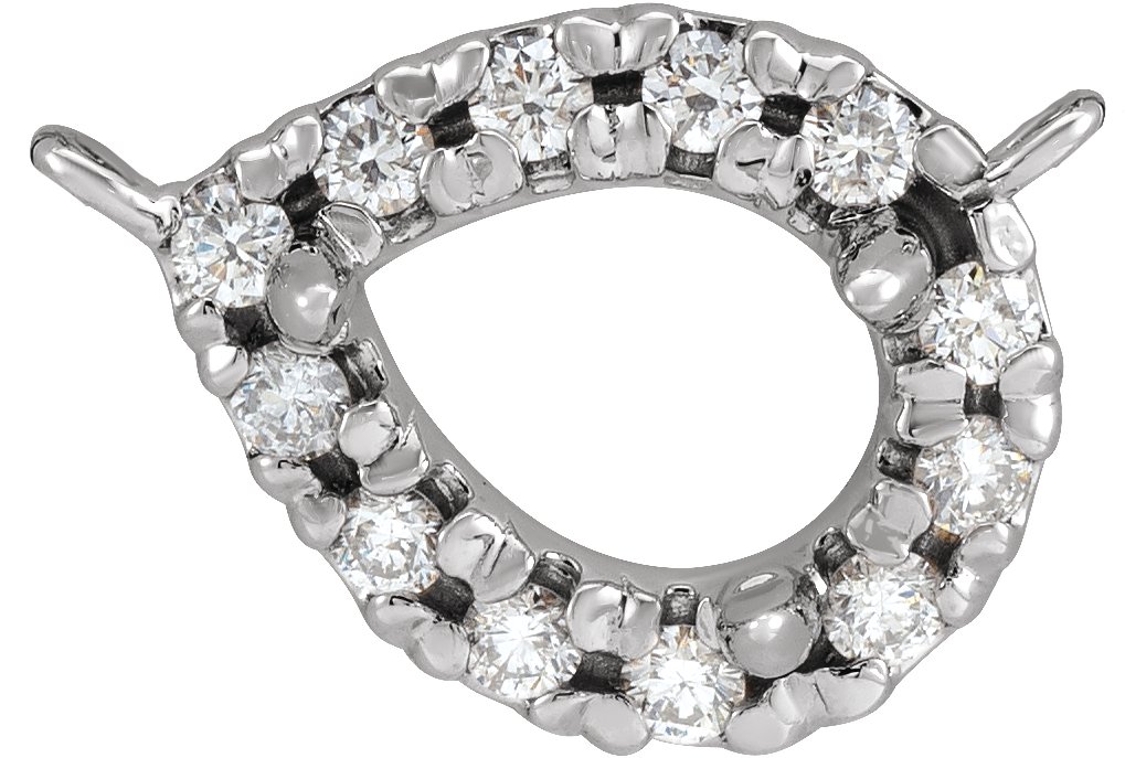 French-Set Halo-Style Necklace or Center