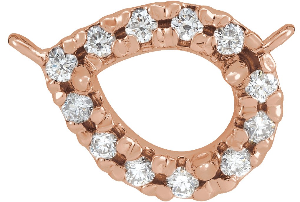 French-Set Halo-Style Necklace or Center