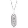 14K White Initial S .05 CT Diamond 16 18 inch Necklace Ref. 16917257
