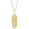 14K Yellow Initial S .05 CT Diamond 16 18 inch Necklace Ref. 16917256