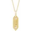 14K Yellow Initial L .05 CT Diamond 16 18 inch Necklace Ref. 16917235