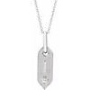14K White Initial I .05 CT Diamond 16 18 inch Necklace Ref. 16917227