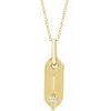 14K Yellow Initial I .05 CT Diamond 16 18 inch Necklace Ref. 16917226