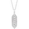 14K White Initial F .05 CT Diamond 16 18 inch Necklace Ref. 16917218