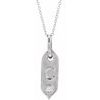 14K White Initial C .05 CT Diamond 16 18 inch Necklace Ref. 16917209