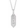 14K White Initial A .05 CT Diamond 16 18 inch Necklace Ref. 16917203