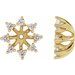 14K Yellow 1/2 CTW Natural Diamond Earring Jackets with 6 mm ID