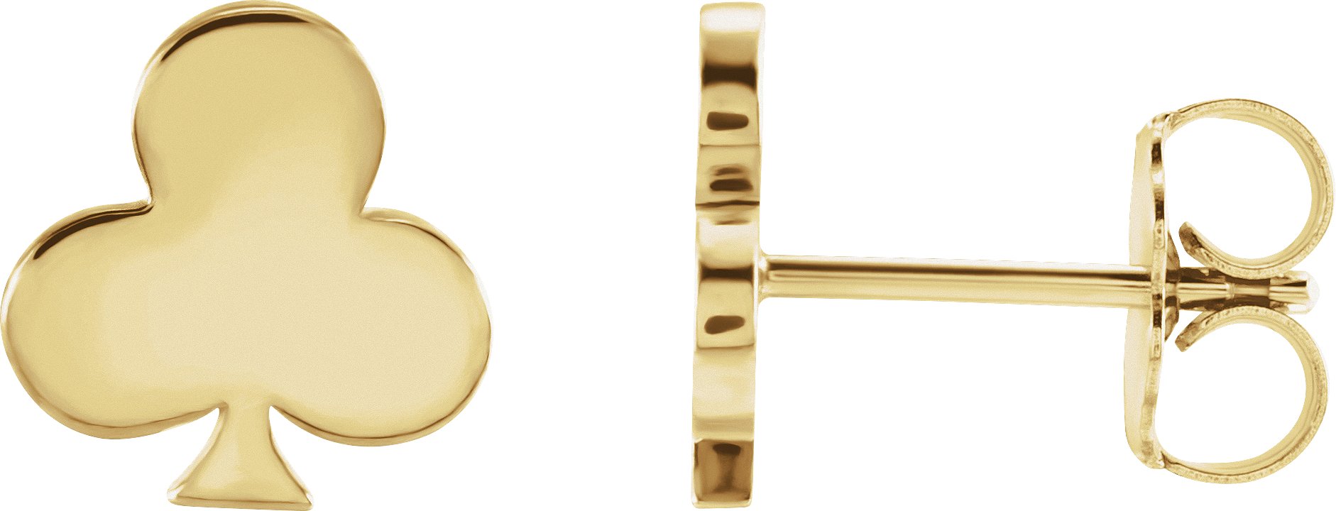 14K Yellow Club Earrings