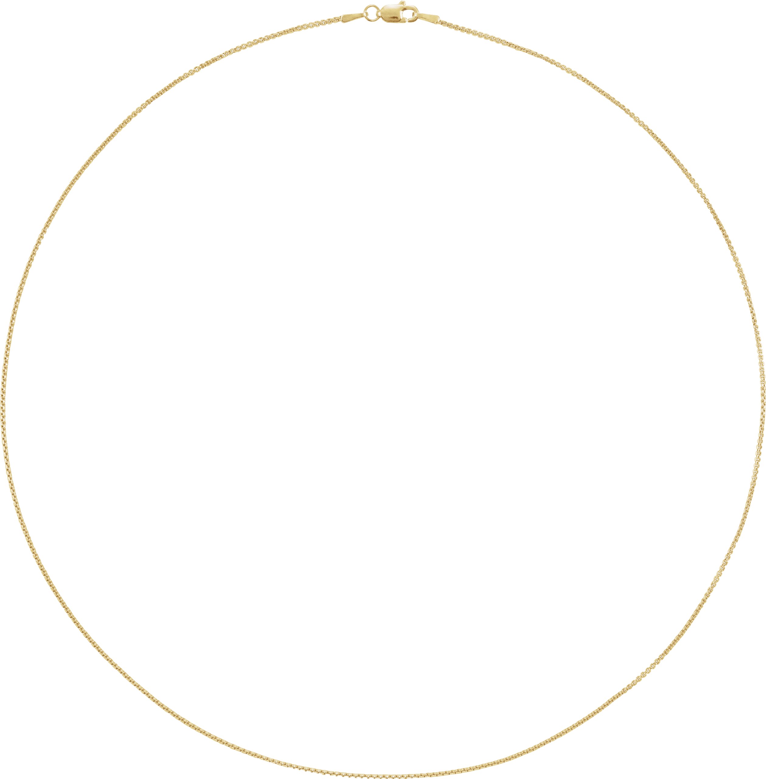 14K Yellow Gold-Filled 2.6 mm Rounded Box 7 Chain