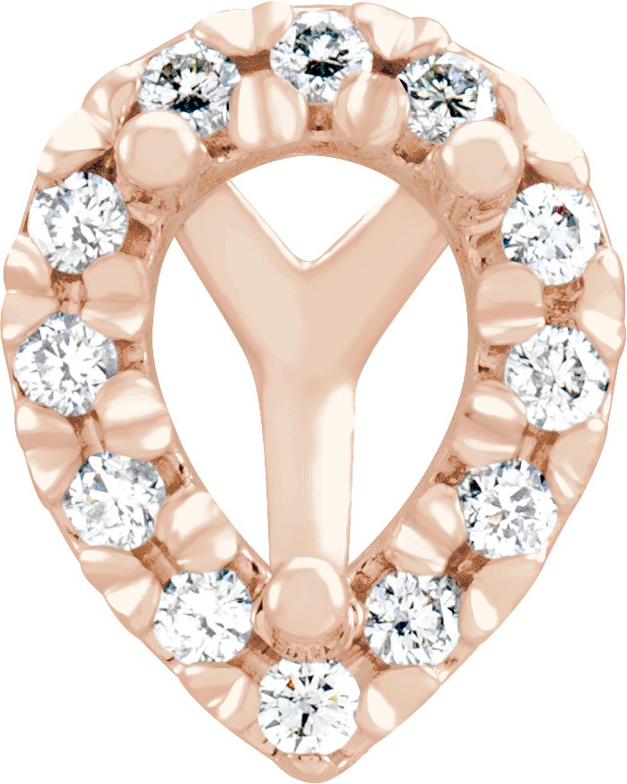 French-Set Cocktail-Style Halo-Style Earring Setting