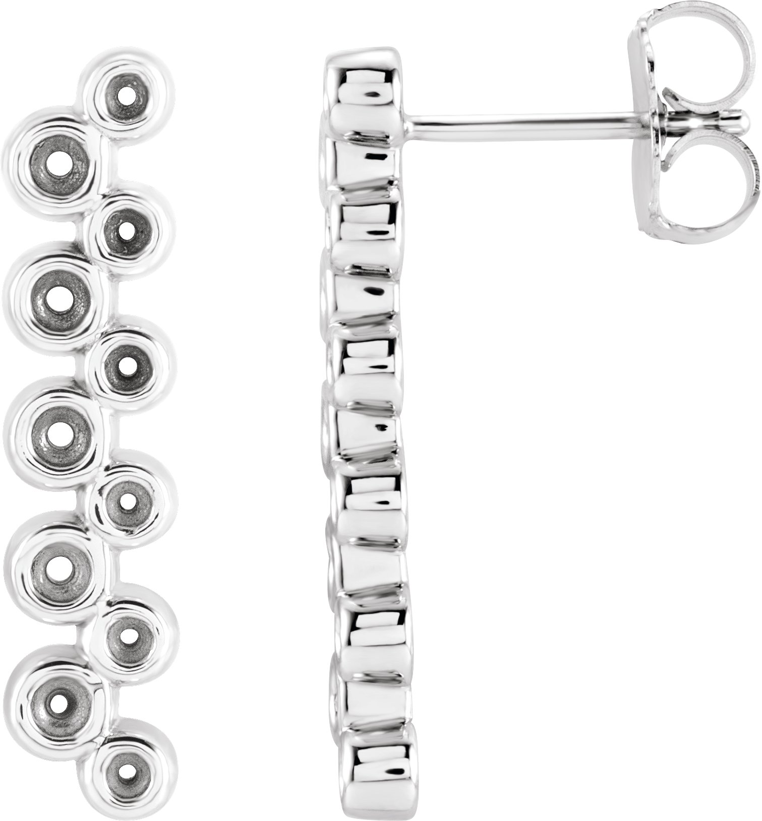 Bezel-Set Bar Earrings
