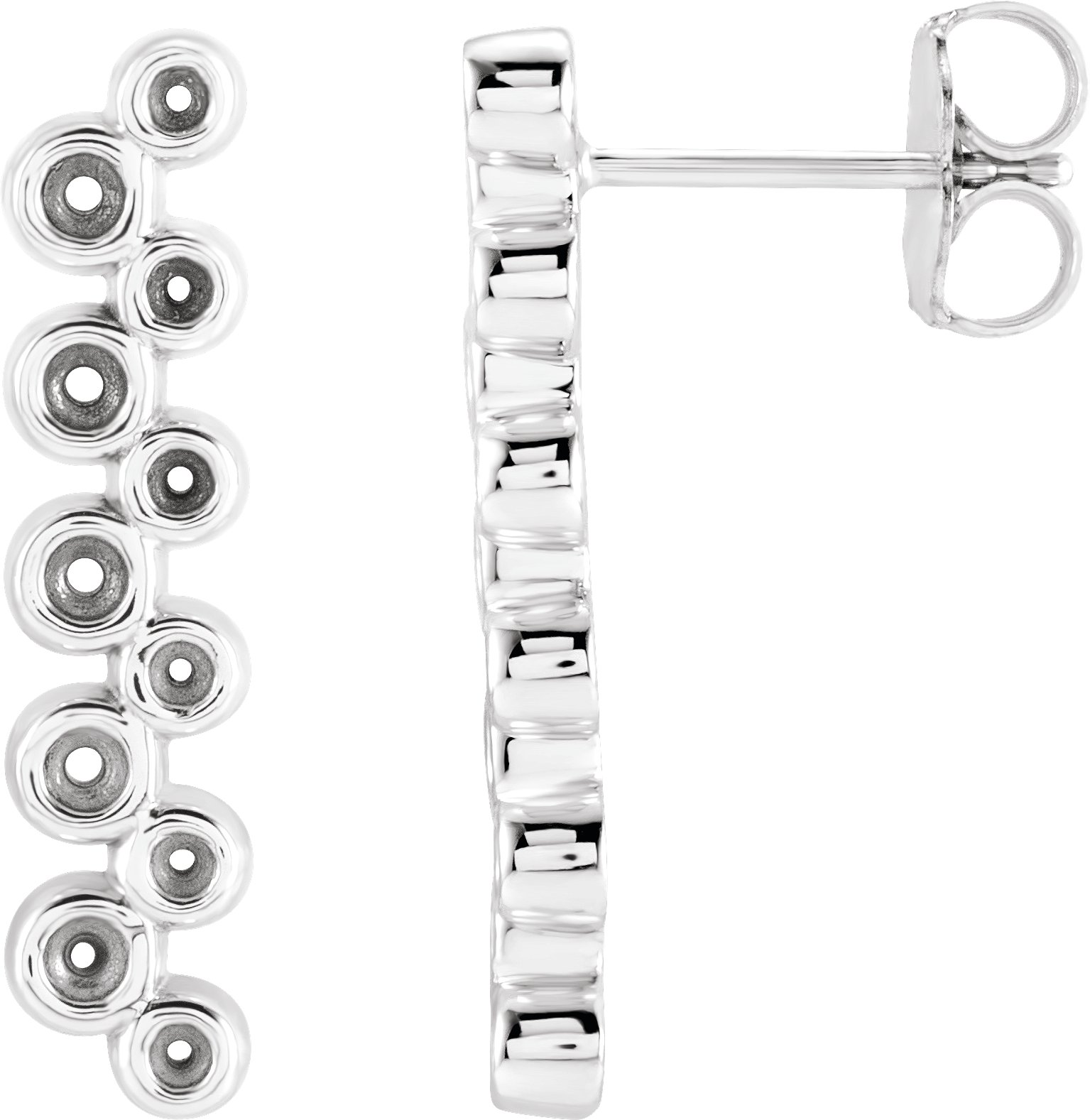 Bezel-Set Bar Earrings