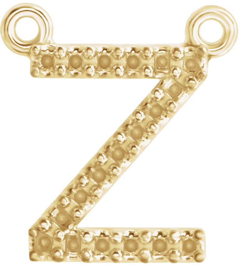 Accented Block Initial Necklace Center