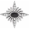 Platinum Onyx and .08 CTW Diamond Celestial Pendant Ref. 16508260