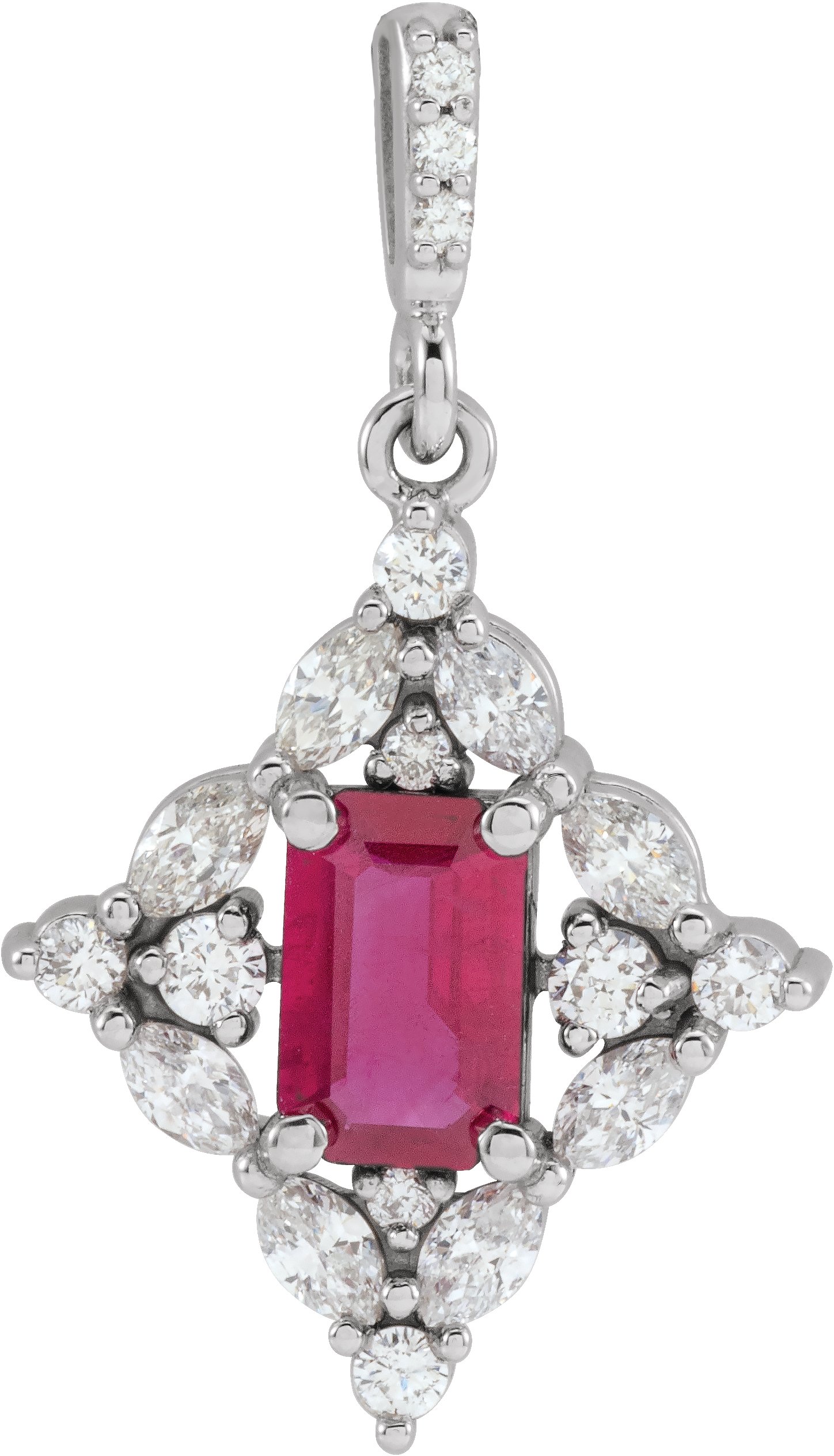 Platinum Ruby and .375 CTW Diamond Pendant Ref. 15758466