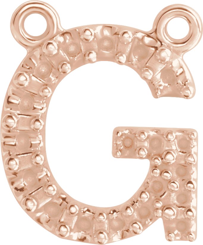 Accented Block Initial Necklace Center