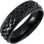 Titanium Patterned Coin Edge Bands