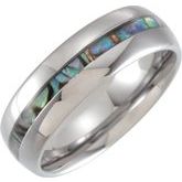 Tungsten Domed Band with Inlay 