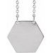 Sterling Silver 14 mm Engravable Hexagon 16