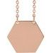 18K Rose Gold-Plated Sterling Silver 14 mm Engravable Hexagon 16