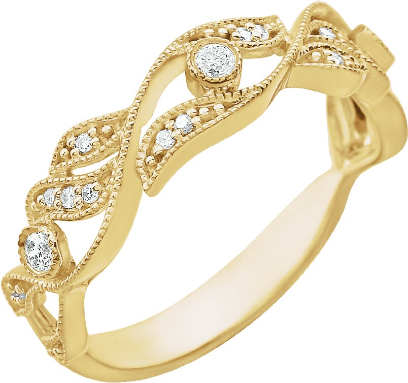 14K Yellow .125 CTW Diamond Anniversary Band Ref 12974603