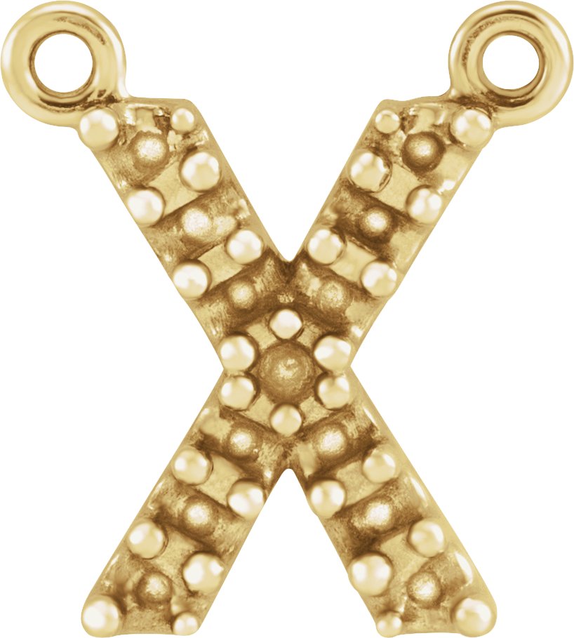 Accented Block Initial Necklace Center